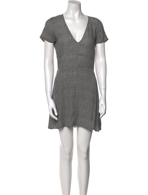 Reformation Houndstooth Print Mini Dress