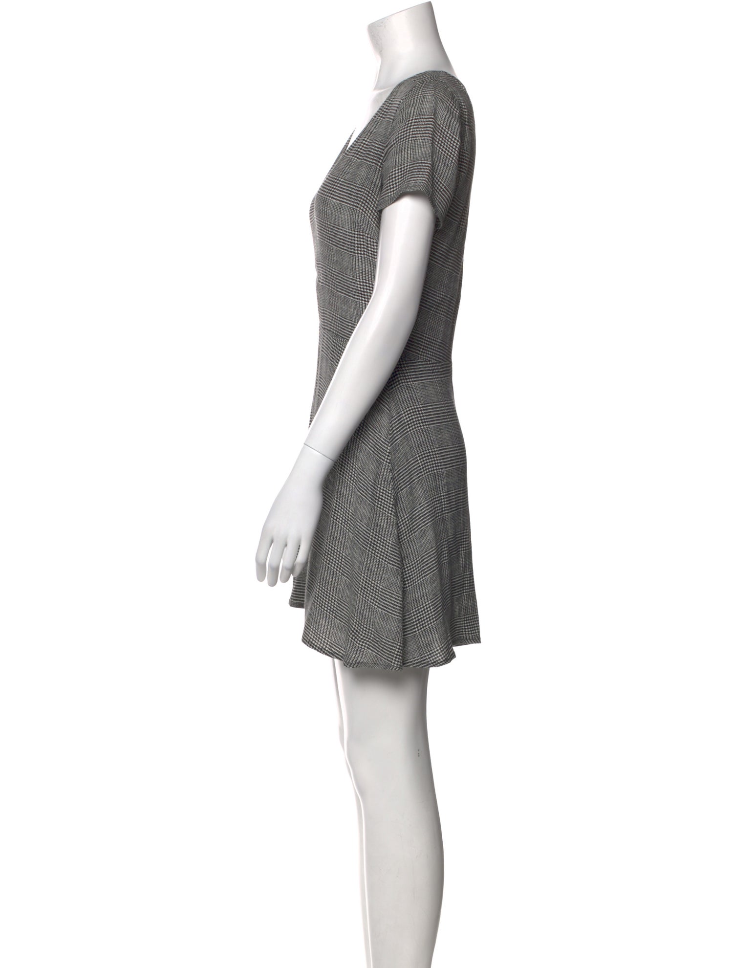 Reformation Houndstooth Print Mini Dress