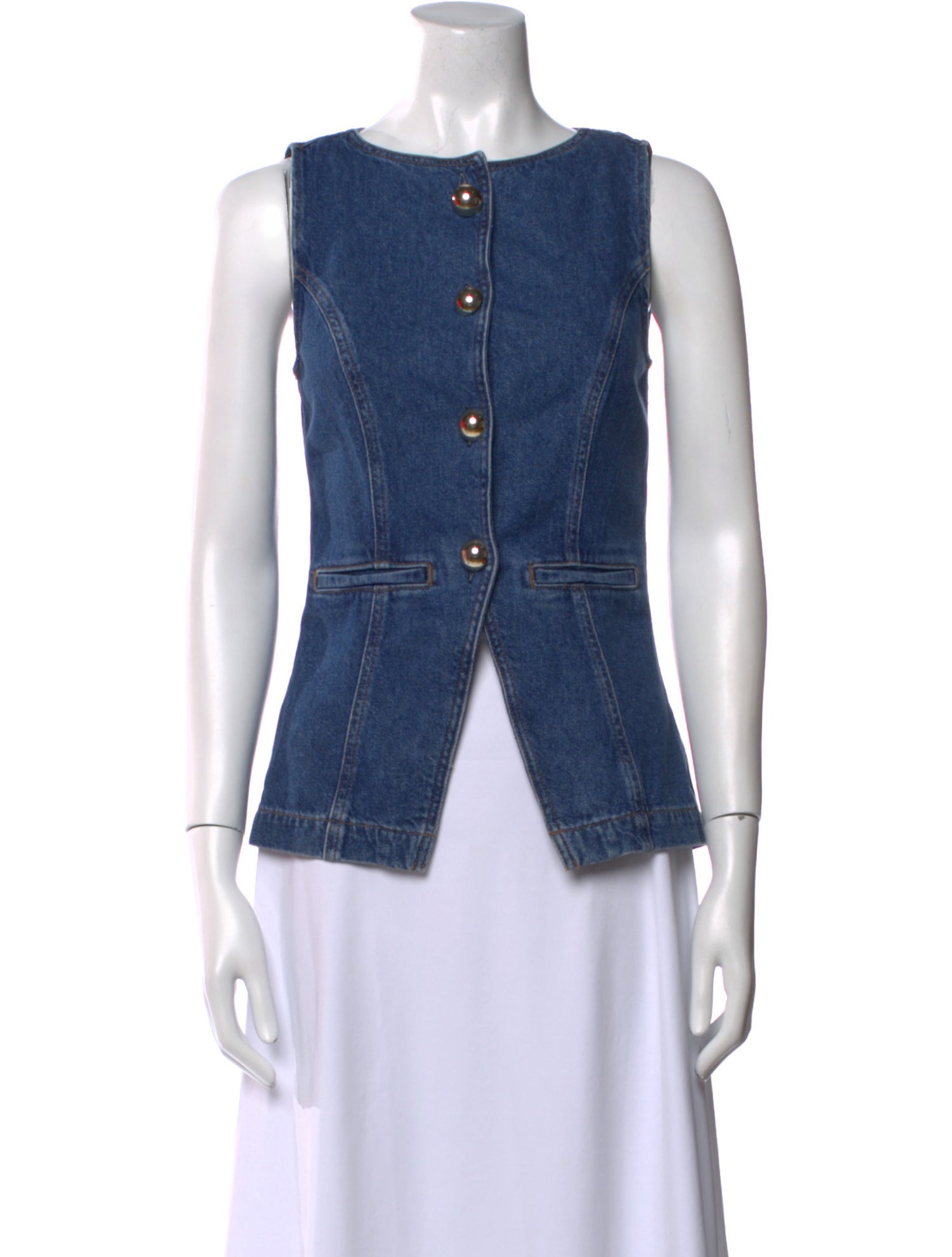 Reformation Crew Neck Sleeveless Top