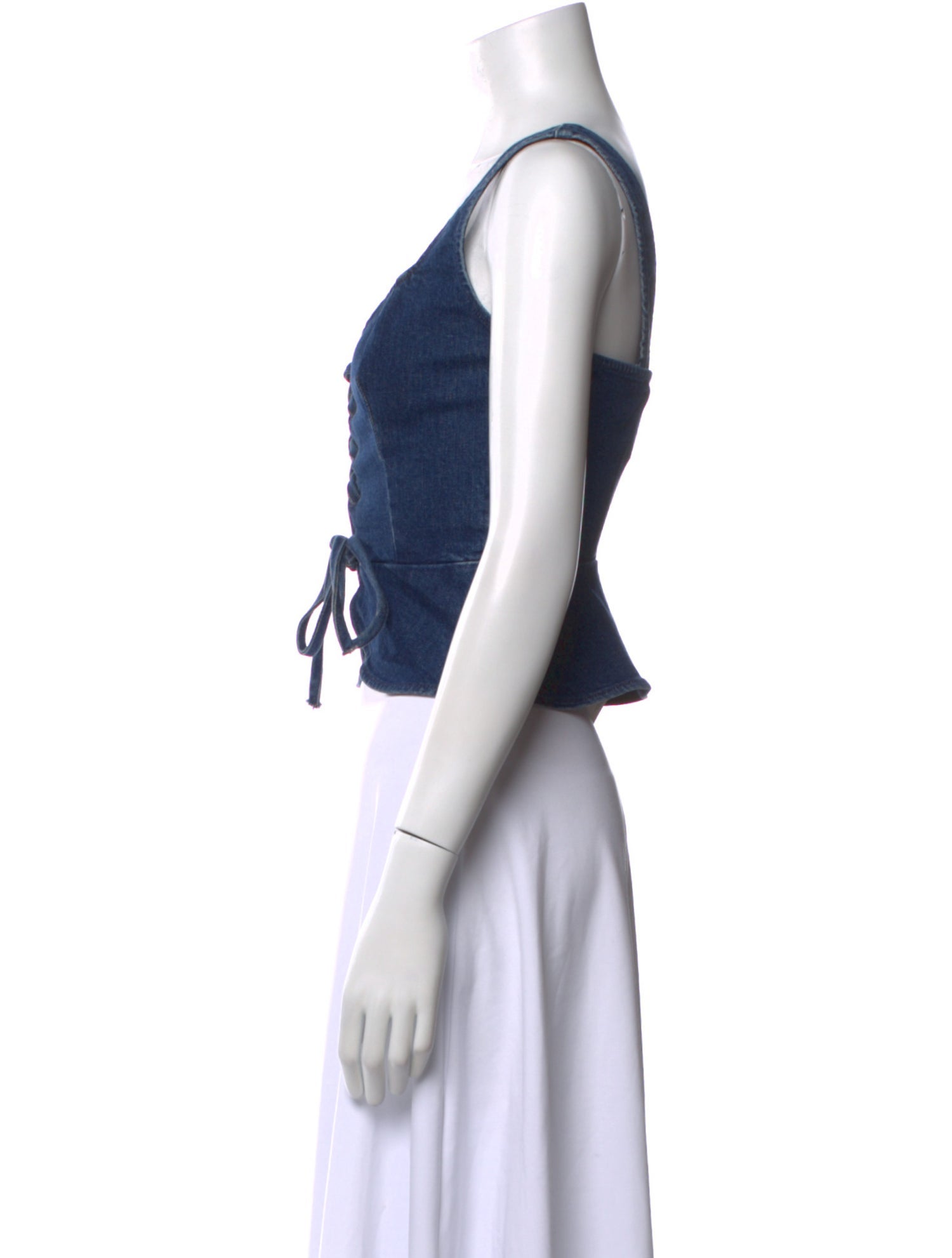 Reformation Square Neckline Sleeveless Crop Top