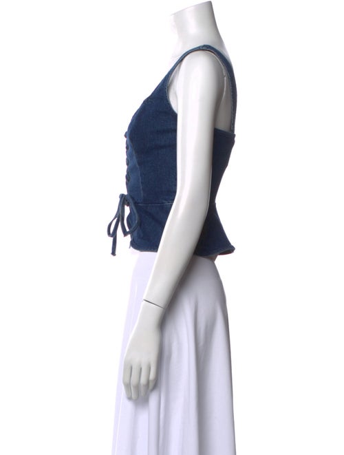 Reformation Square Neckline Sleeveless Crop Top