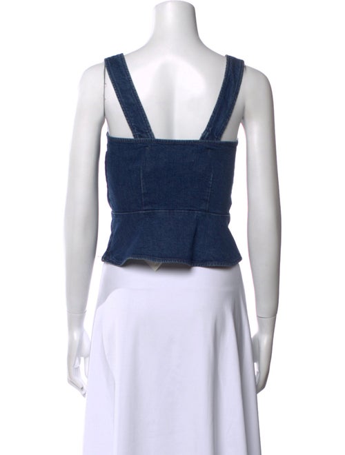 Reformation Square Neckline Sleeveless Crop Top