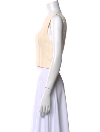 Reformation Striped Bateau Neckline Crop Top