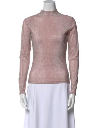 Reformation Mock Neck Long Sleeve Top