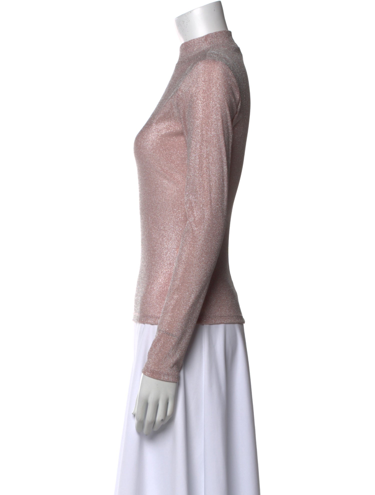 Reformation Mock Neck Long Sleeve Top