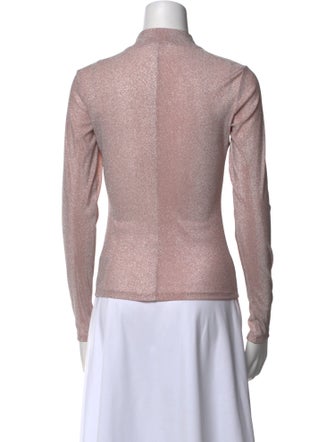 Reformation Mock Neck Long Sleeve Top