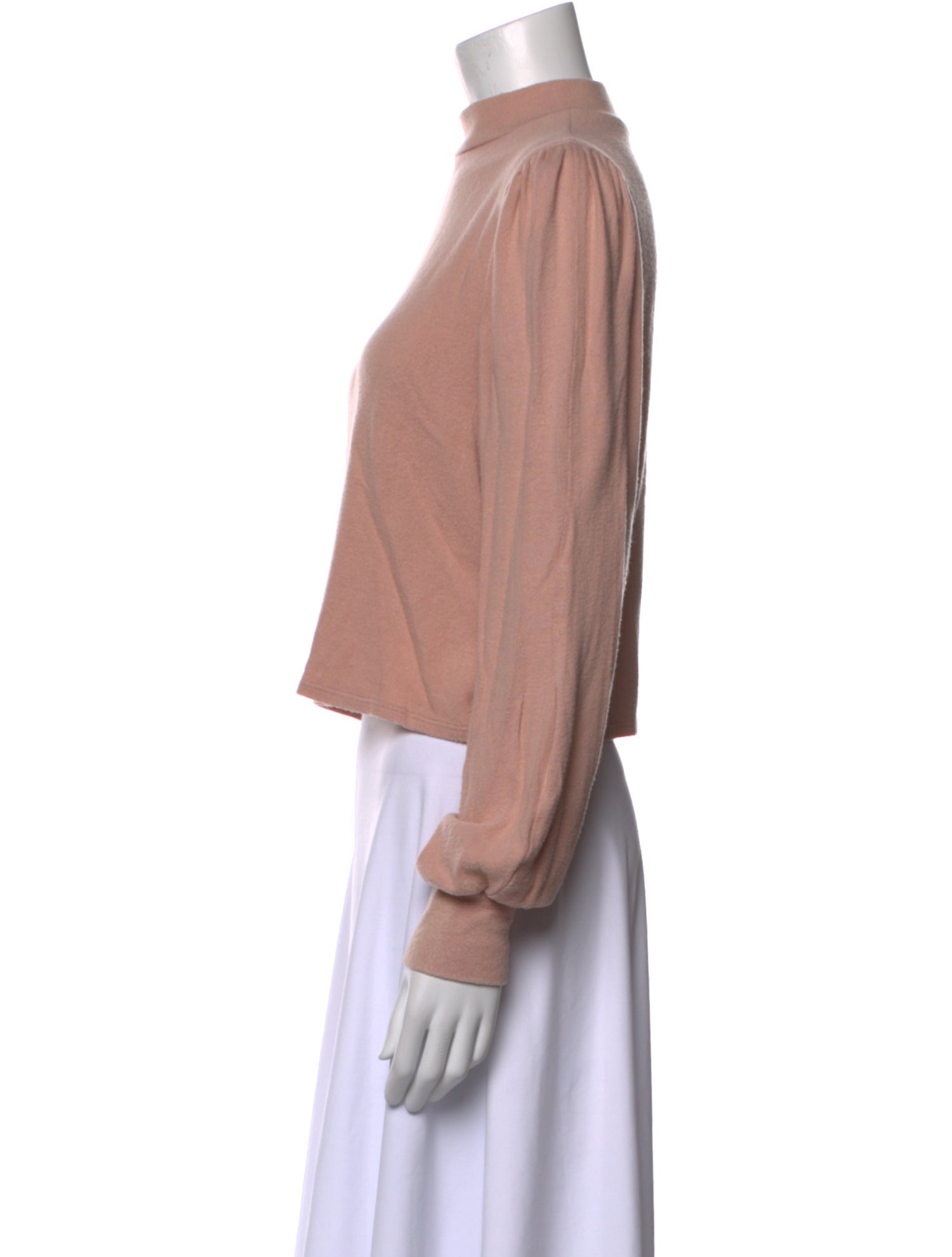 Reformation Mock Neck Long Sleeve Crop Top