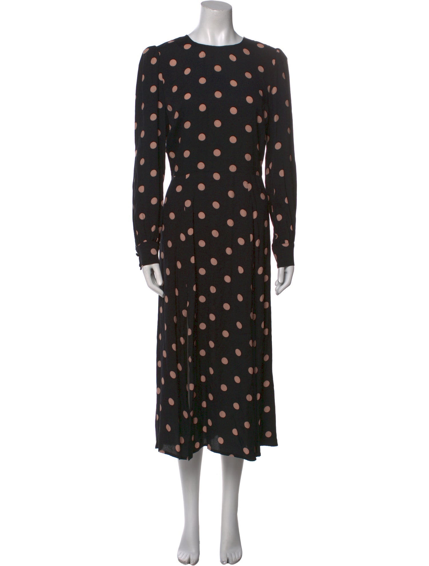 Reformation Polka Dot Print Long Dress