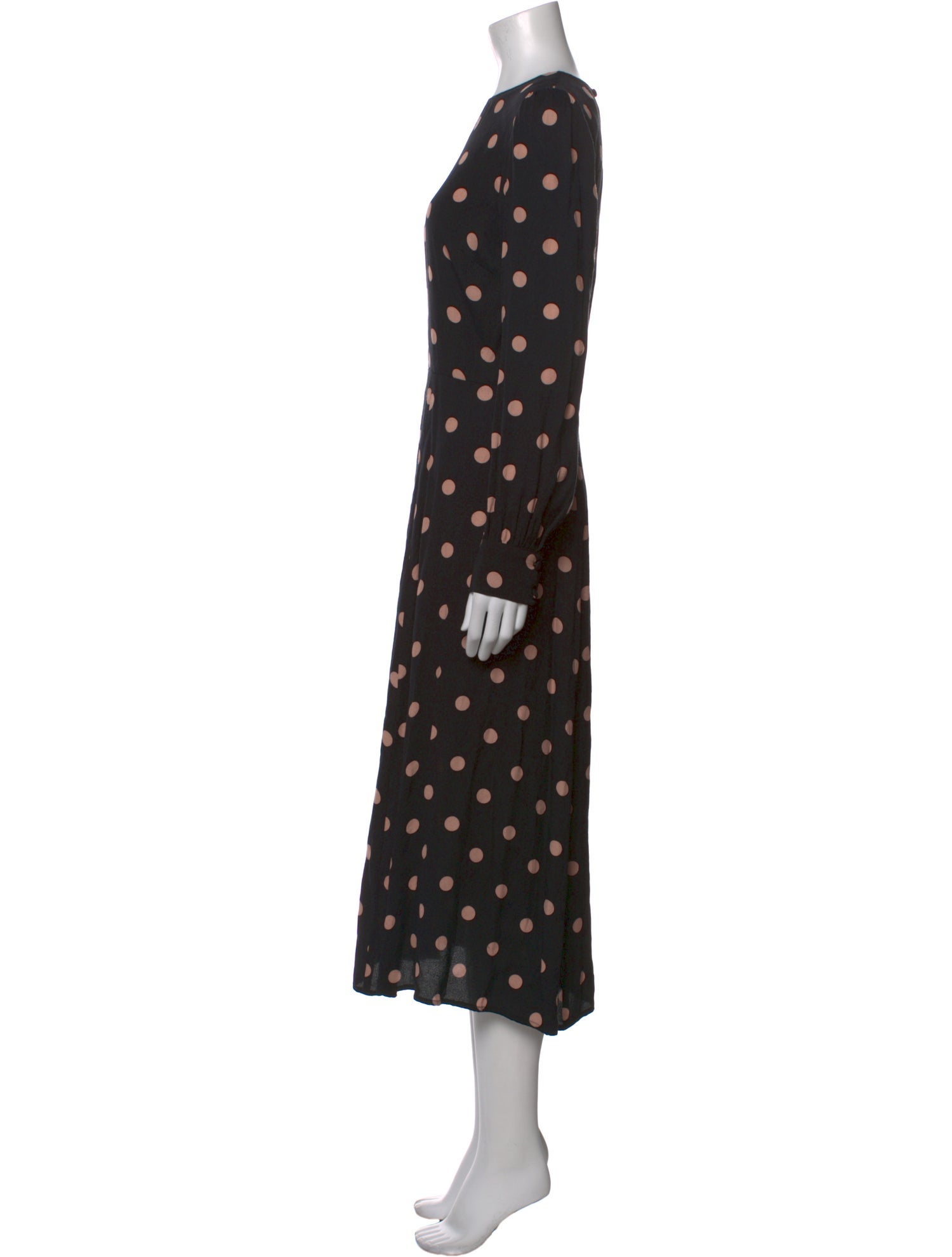 Reformation Polka Dot Print Long Dress