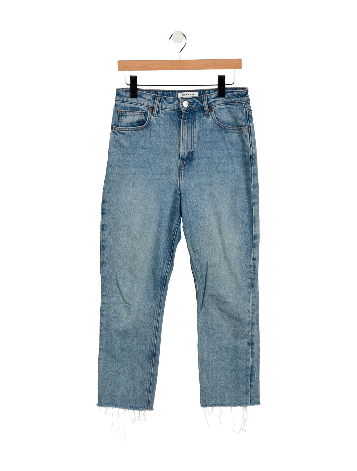 Reformation Mid-Rise Straight Leg Jeans