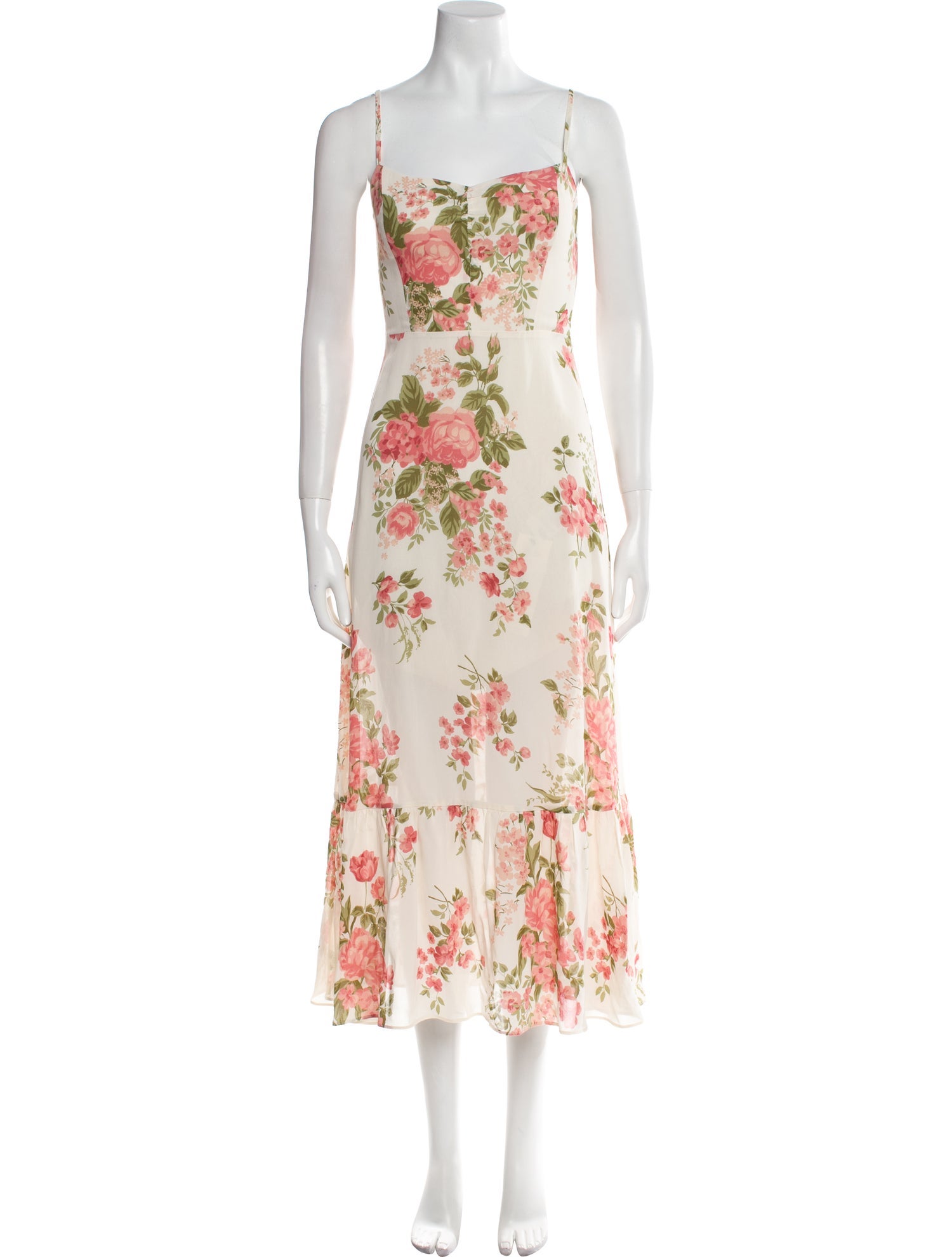 Reformation Floral Print Long Dress