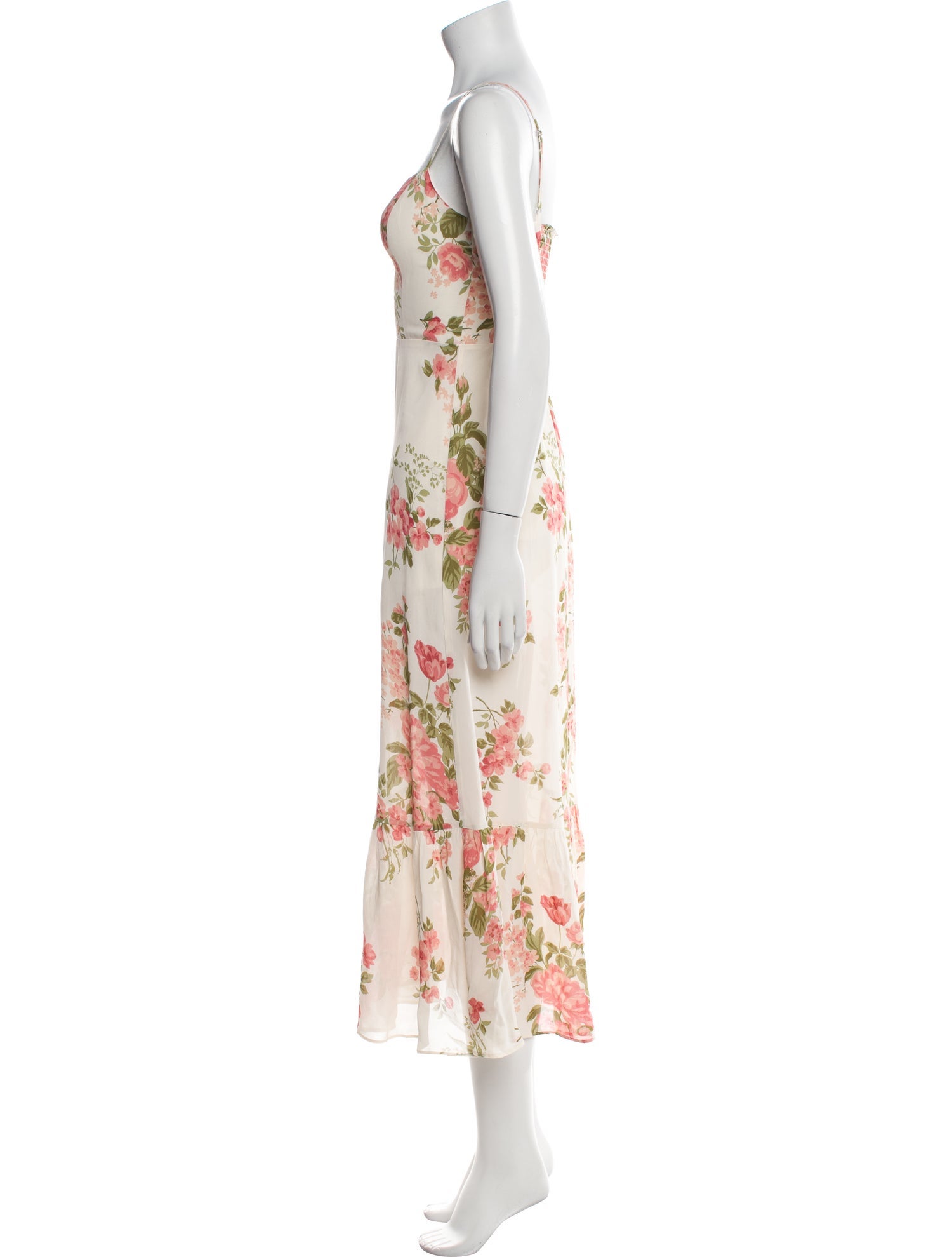 Reformation Floral Print Long Dress