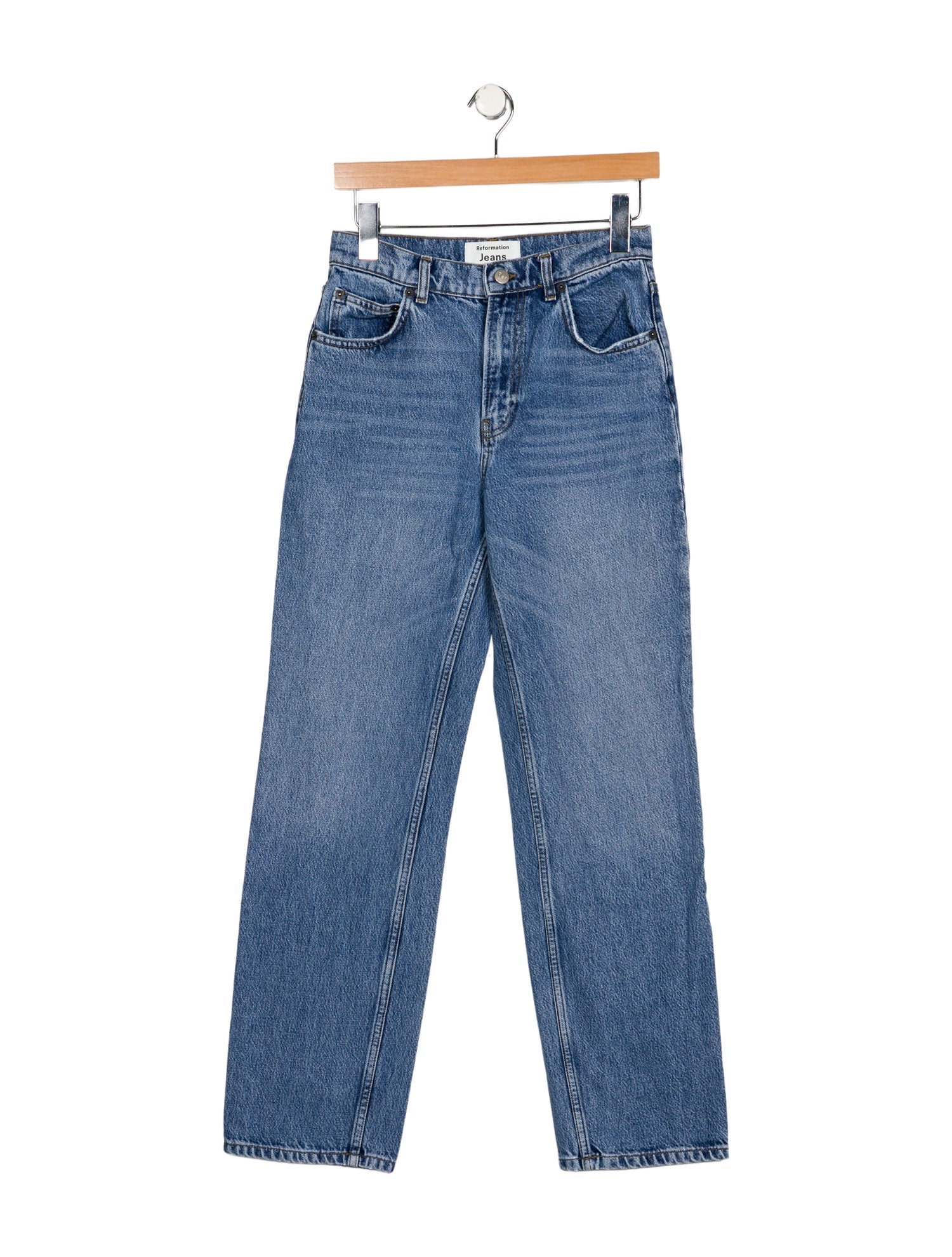 Reformation Mid-Rise Straight Leg Jeans