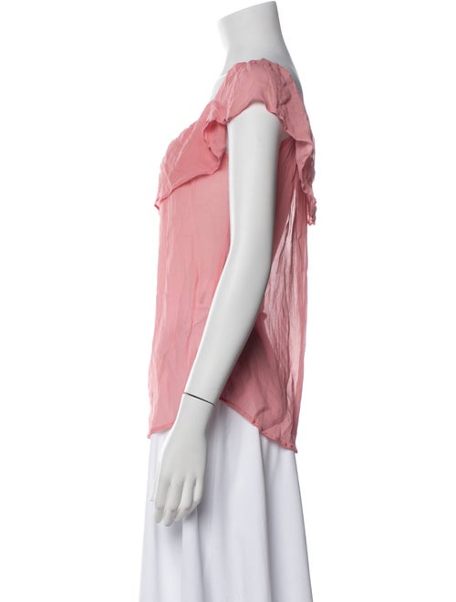 Reformation Scoop Neck Short Sleeve Blouse