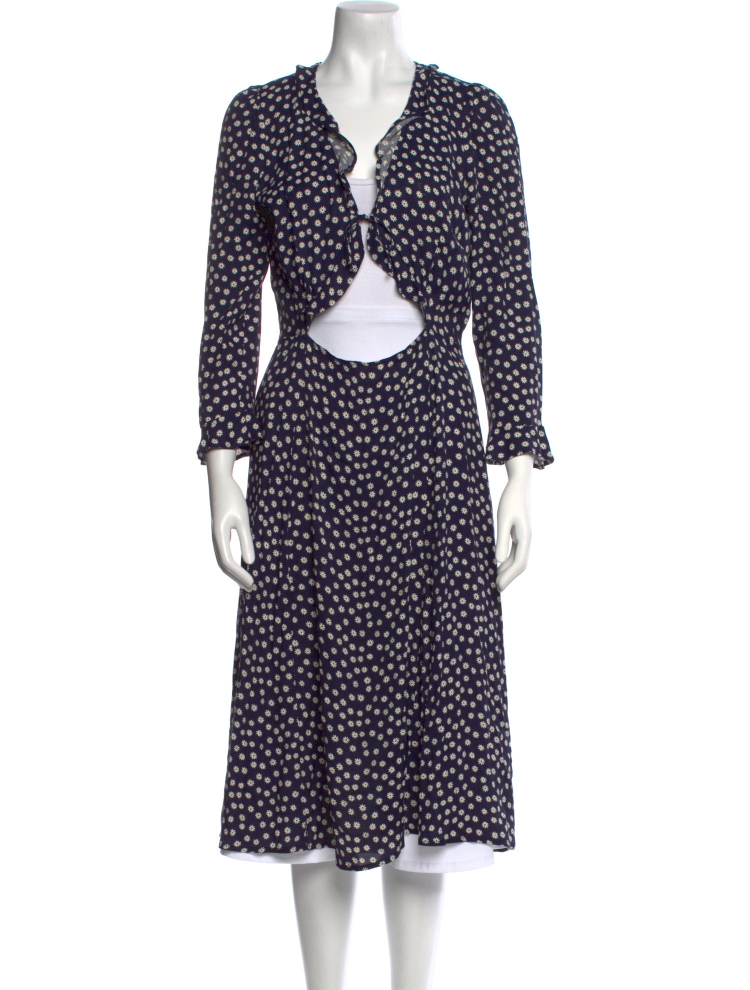 Reformation Printed Midi Length Dress