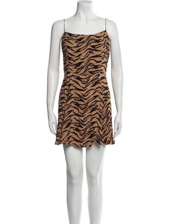 Reformation Animal Print Mini Dress