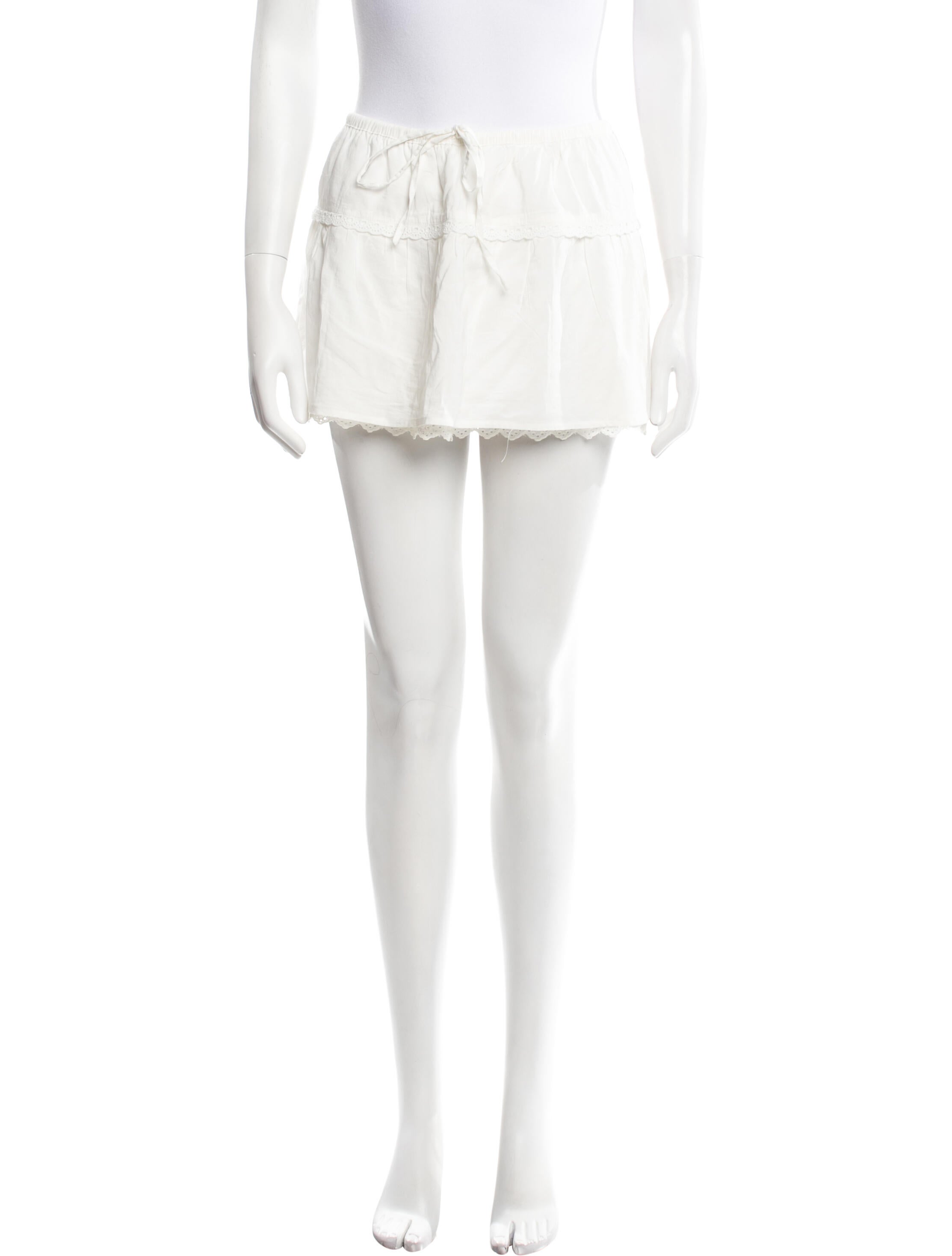 Reformation Eyelet Trim Mini Skirt