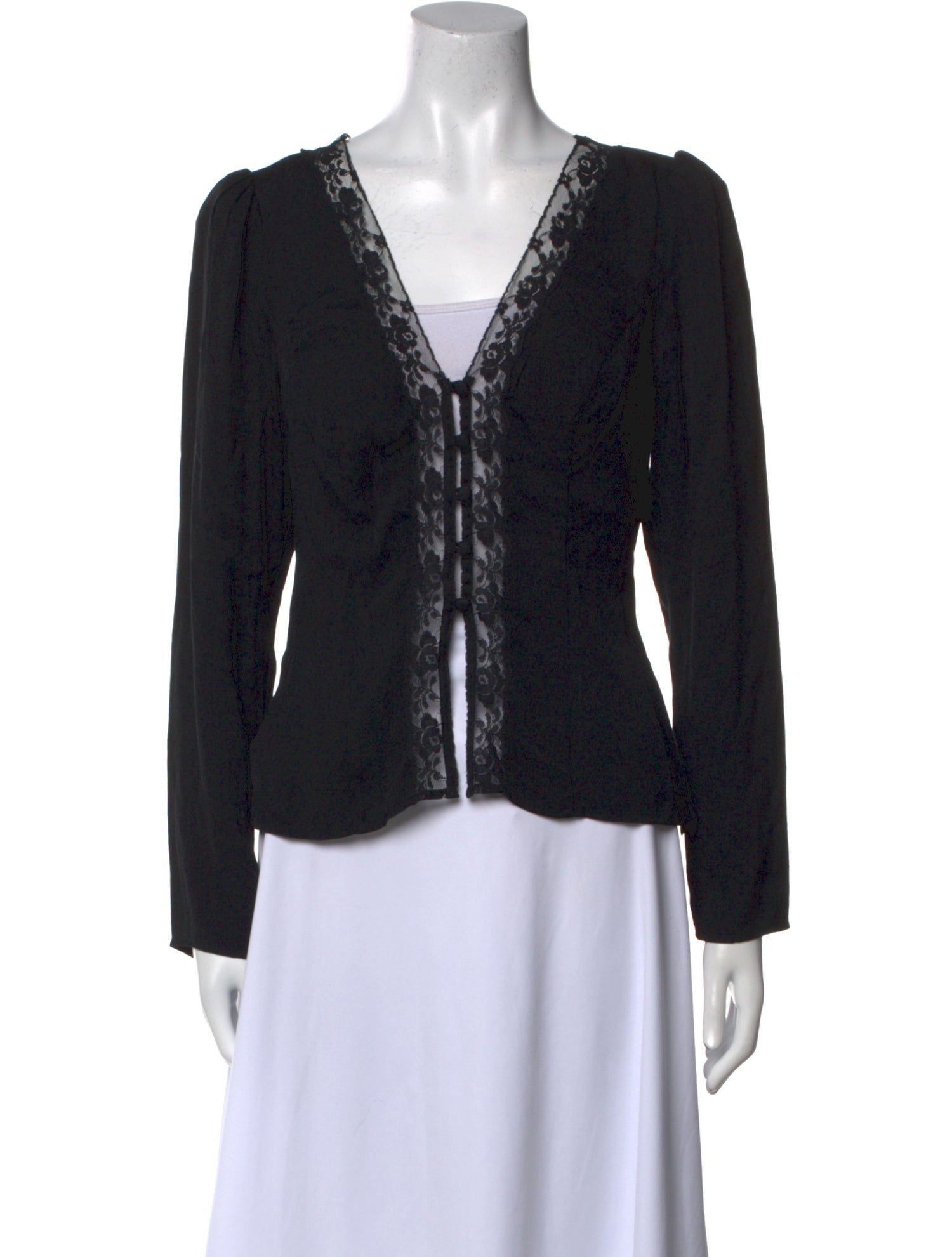 Reformation V-Neck Long Sleeve Blouse