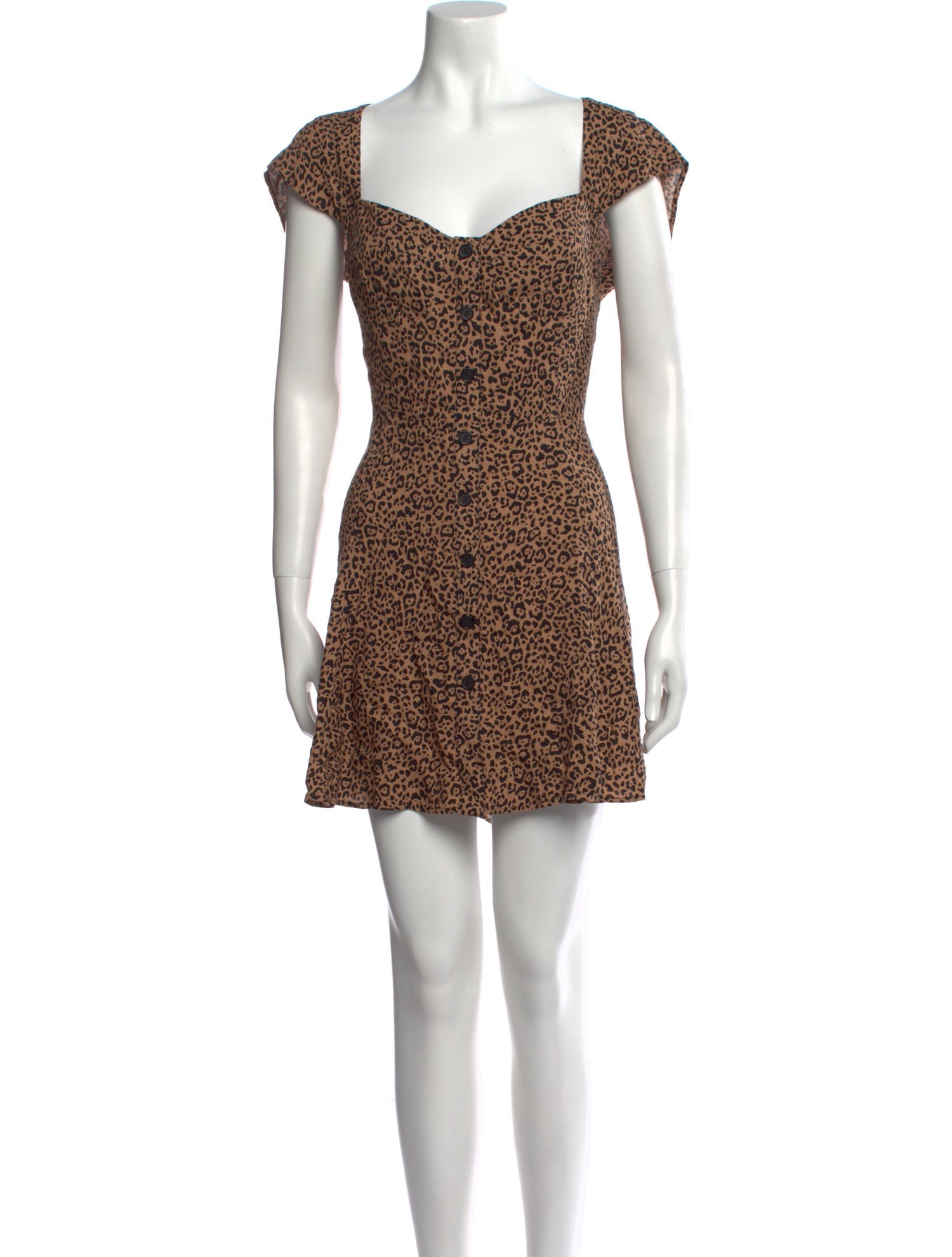 Reformation Animal Print Mini Dress