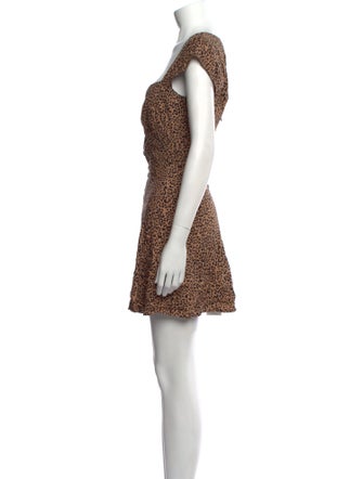 Reformation Animal Print Mini Dress