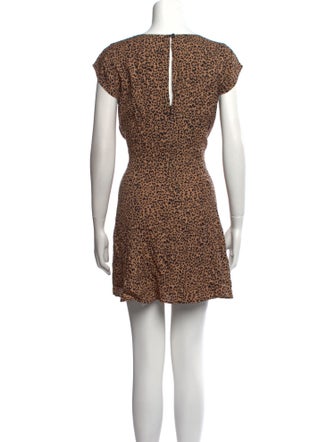 Reformation Animal Print Mini Dress