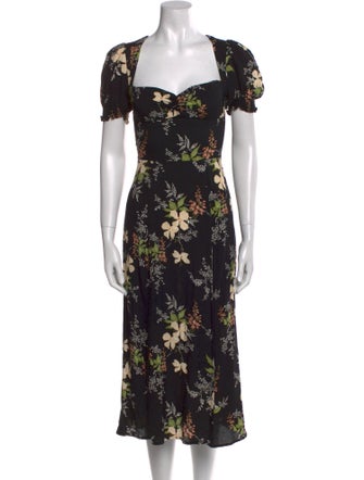 Reformation Floral Print Long Dress