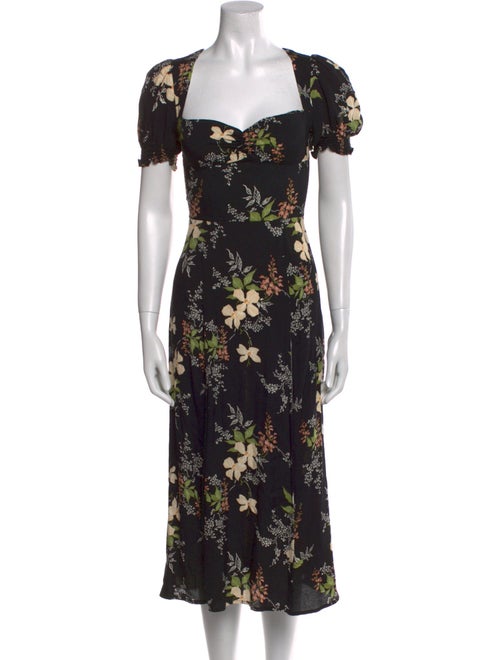 Reformation Floral Print Long Dress