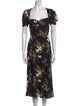 Reformation Floral Print Long Dress