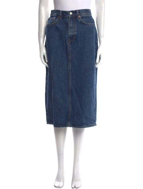 Reformation Whipstitch Trim Knee-Length Skirt