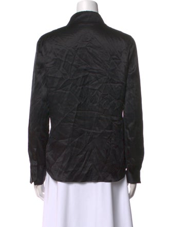 Reformation Silk Long Sleeve Button-Up Top