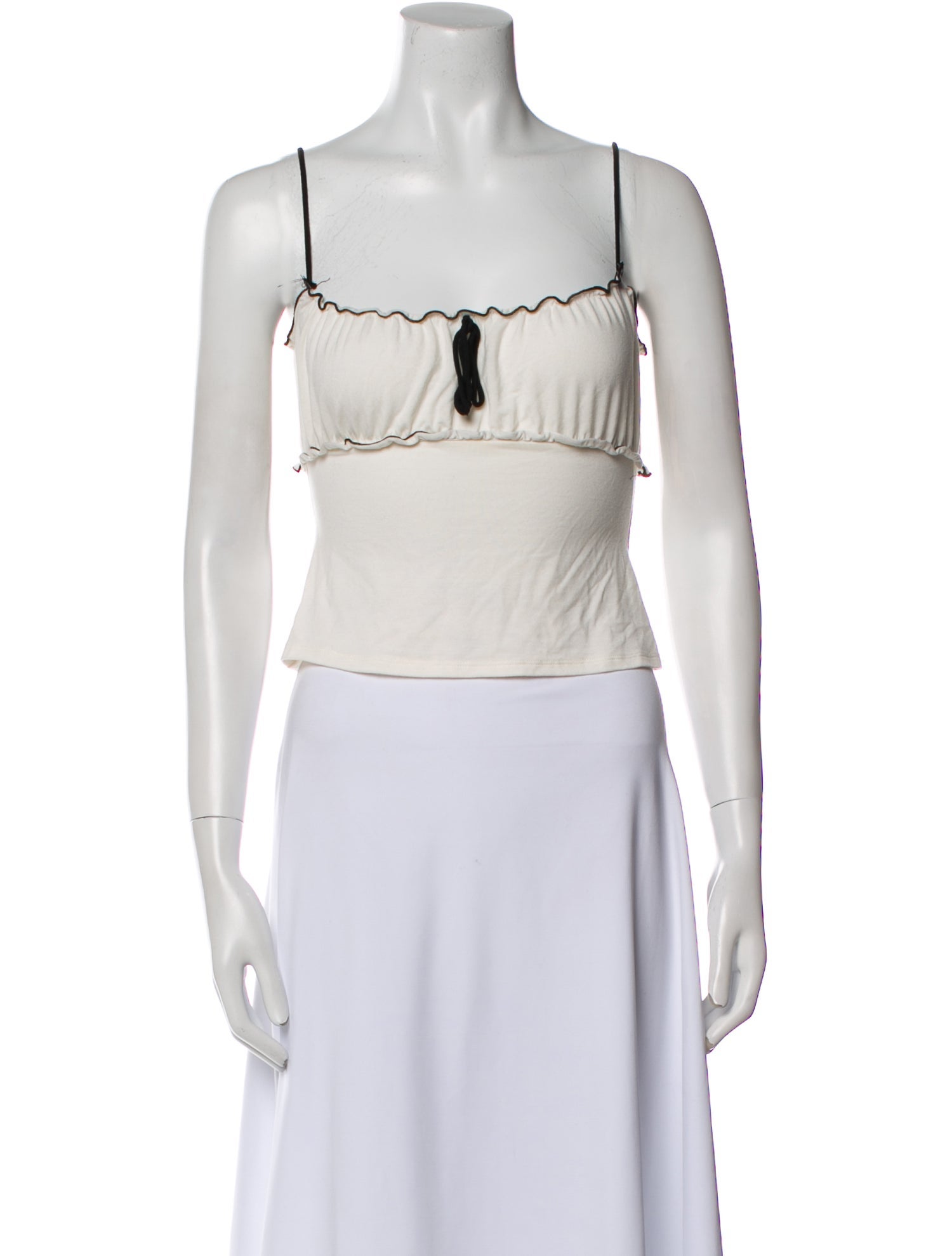 Reformation Square Neckline Sleeveless Crop Top