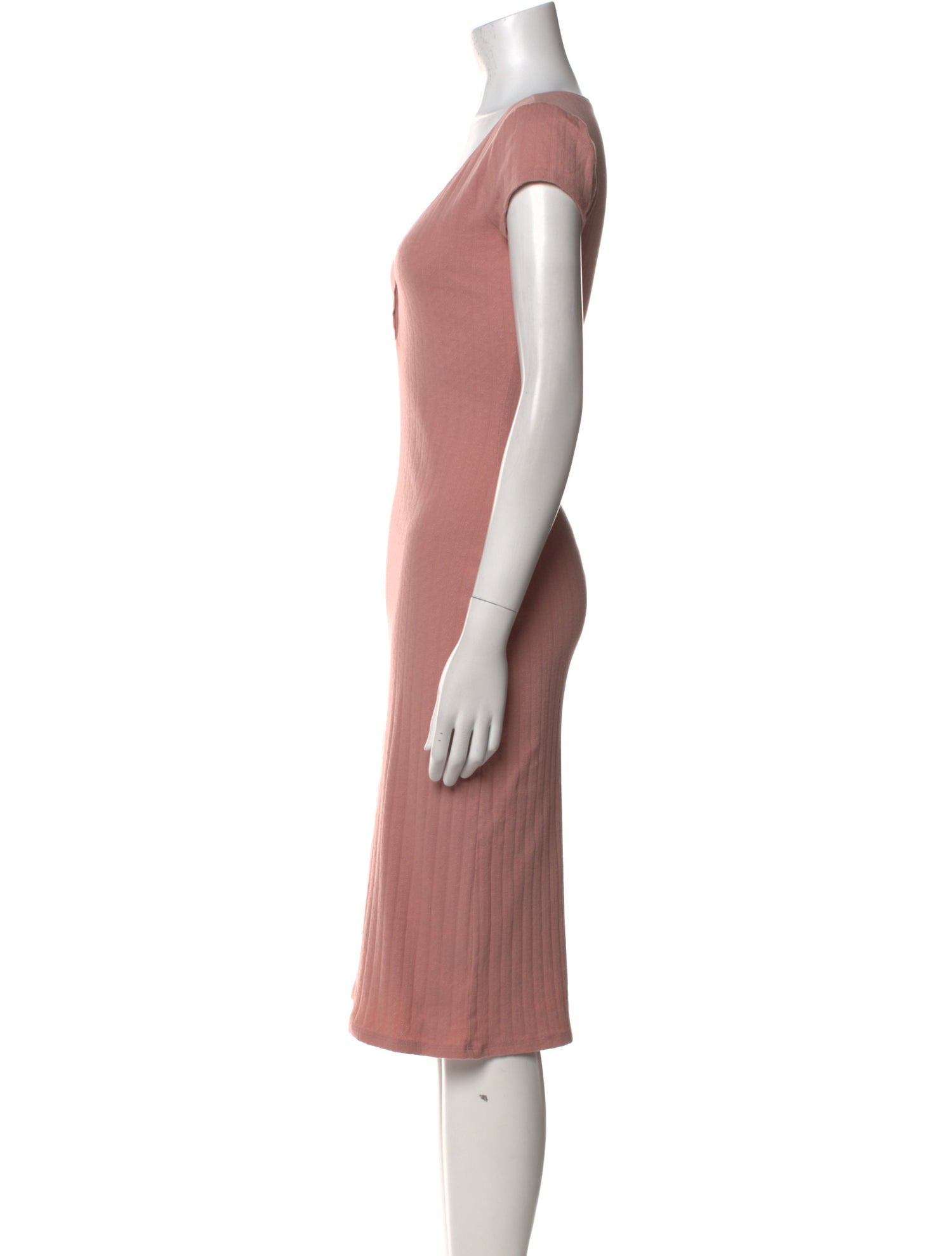 Reformation Scoop Neck Midi Length Dress