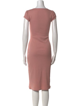 Reformation Scoop Neck Midi Length Dress