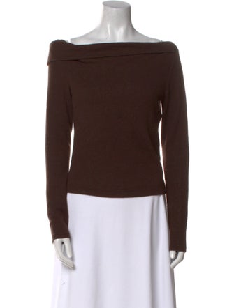 Reformation Bateau Neckline Long Sleeve Top