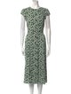 Reformation Floral Print Midi Length Dress