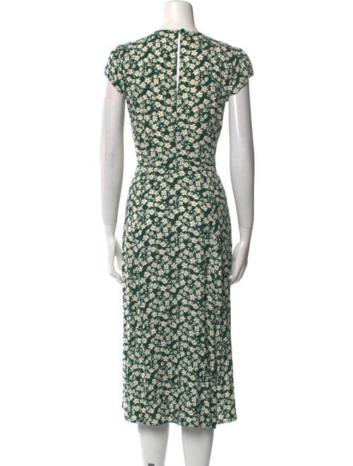 Reformation Floral Print Midi Length Dress