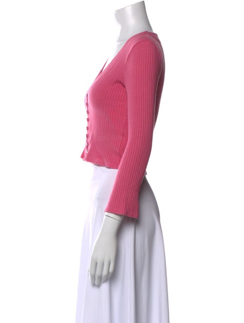 Reformation V-Neck Three-Quarter Sleeve Crop Top