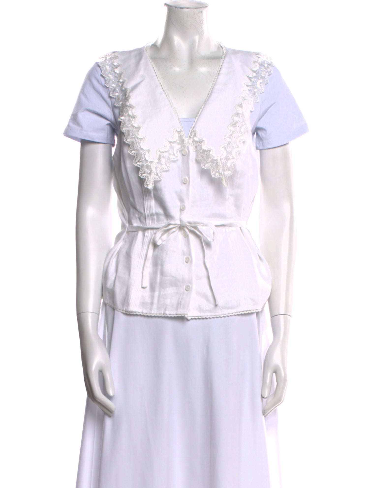 Reformation Linen V-Neck Blouse w/ Tags