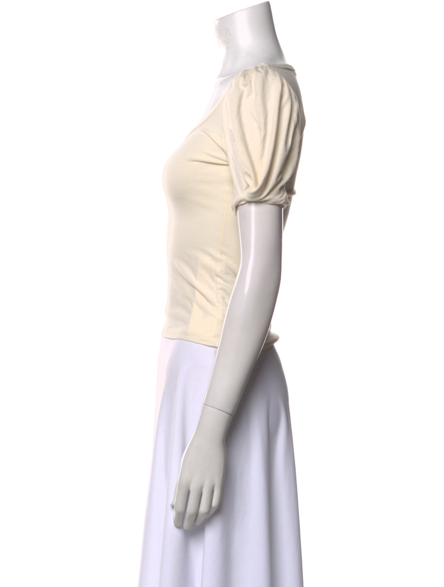 Reformation Scoop Neck Short Sleeve Crop Top