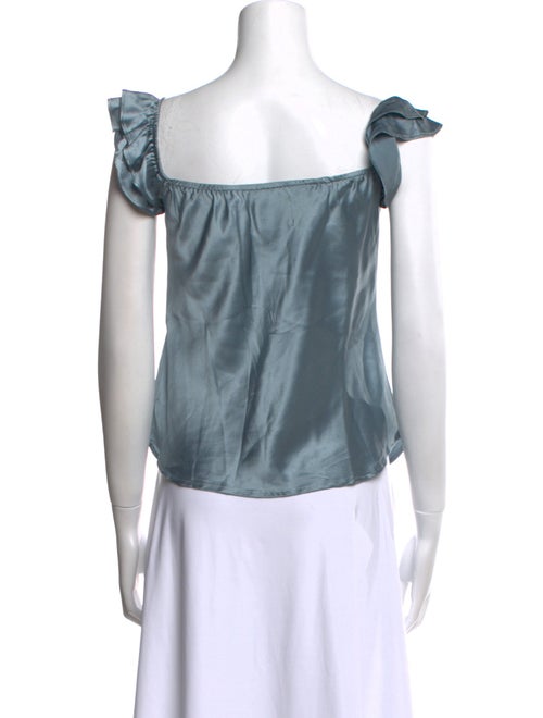 Reformation Silk Square Neckline Blouse