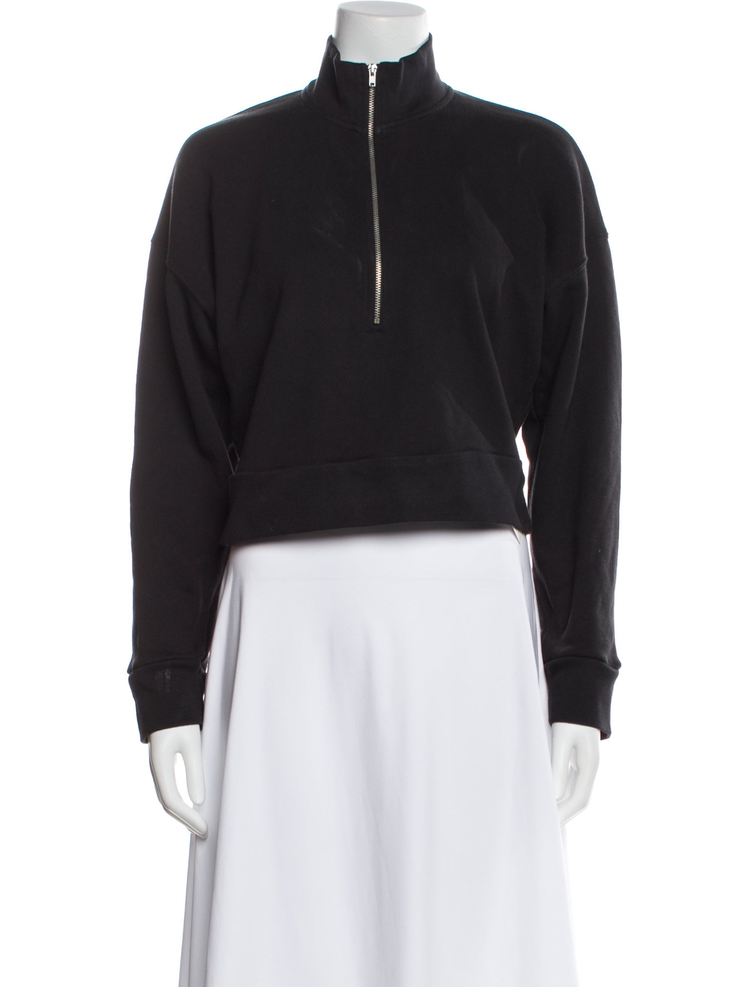 Reformation Mock Neck Long Sleeve Sweatshirt