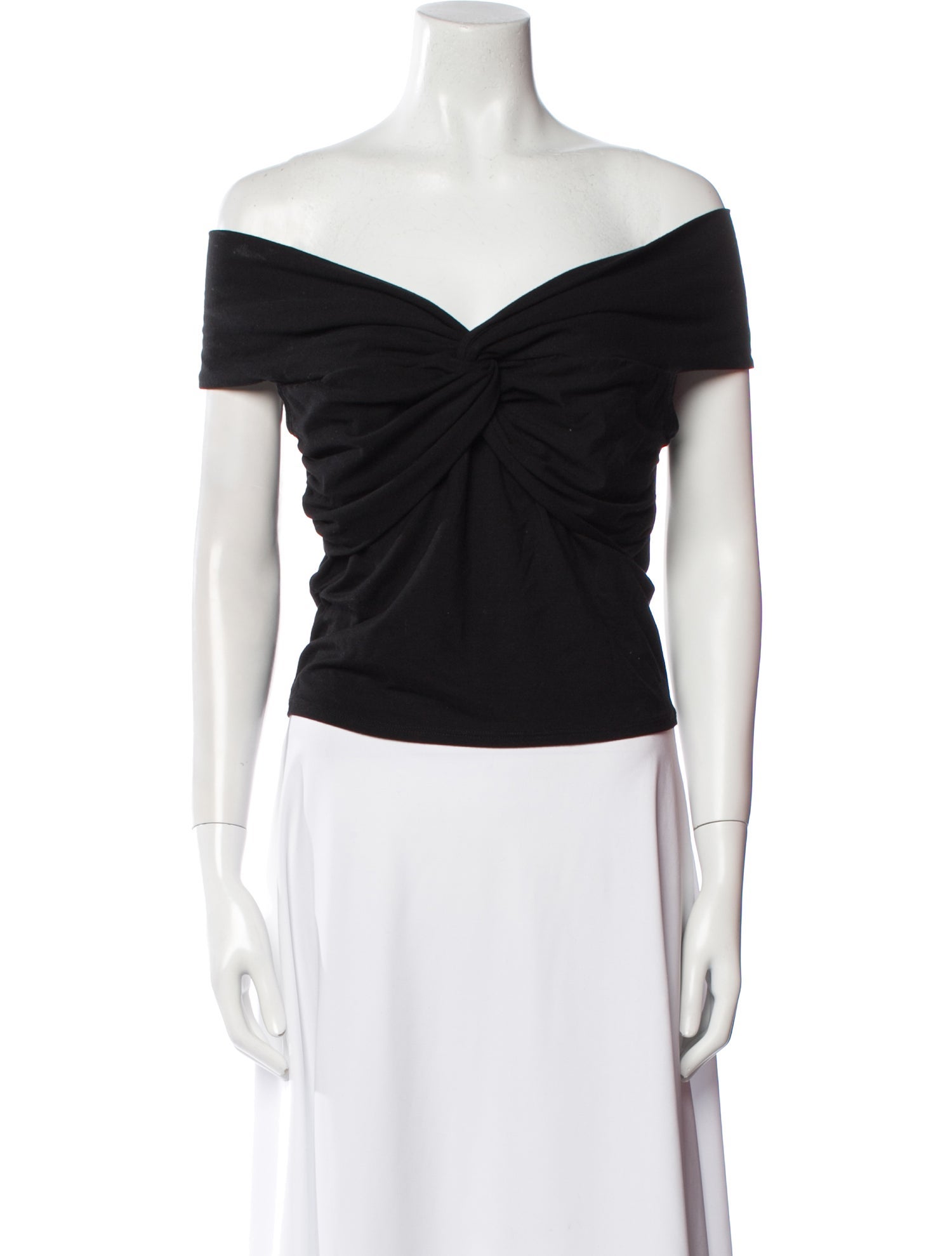 Reformation Off-The-Shoulder Short Sleeve Crop Top