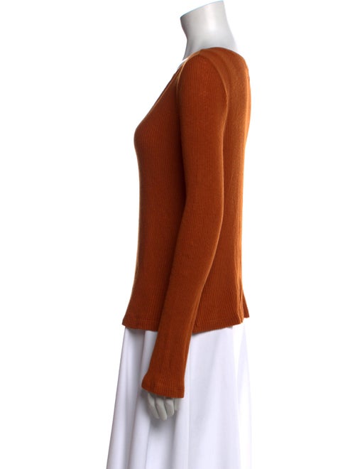 Reformation Scoop Neck Long Sleeve Top