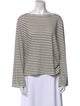 Reformation Striped Bateau Neckline Sweatshirt
