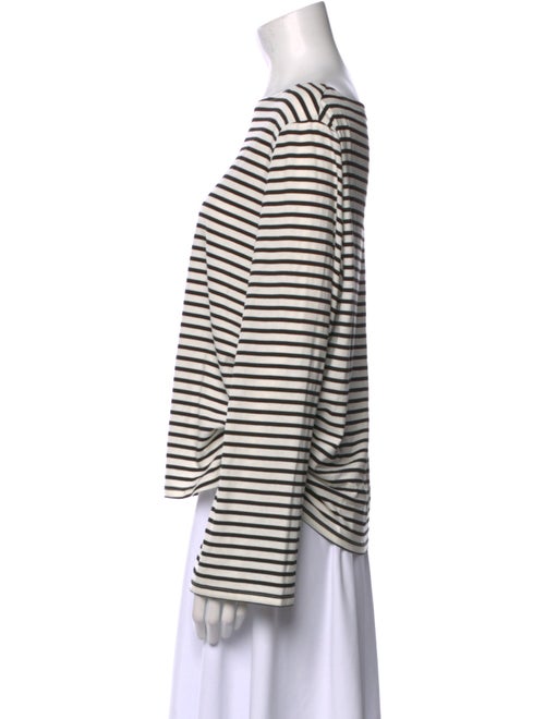 Reformation Striped Bateau Neckline Sweatshirt