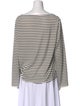 Reformation Striped Bateau Neckline Sweatshirt