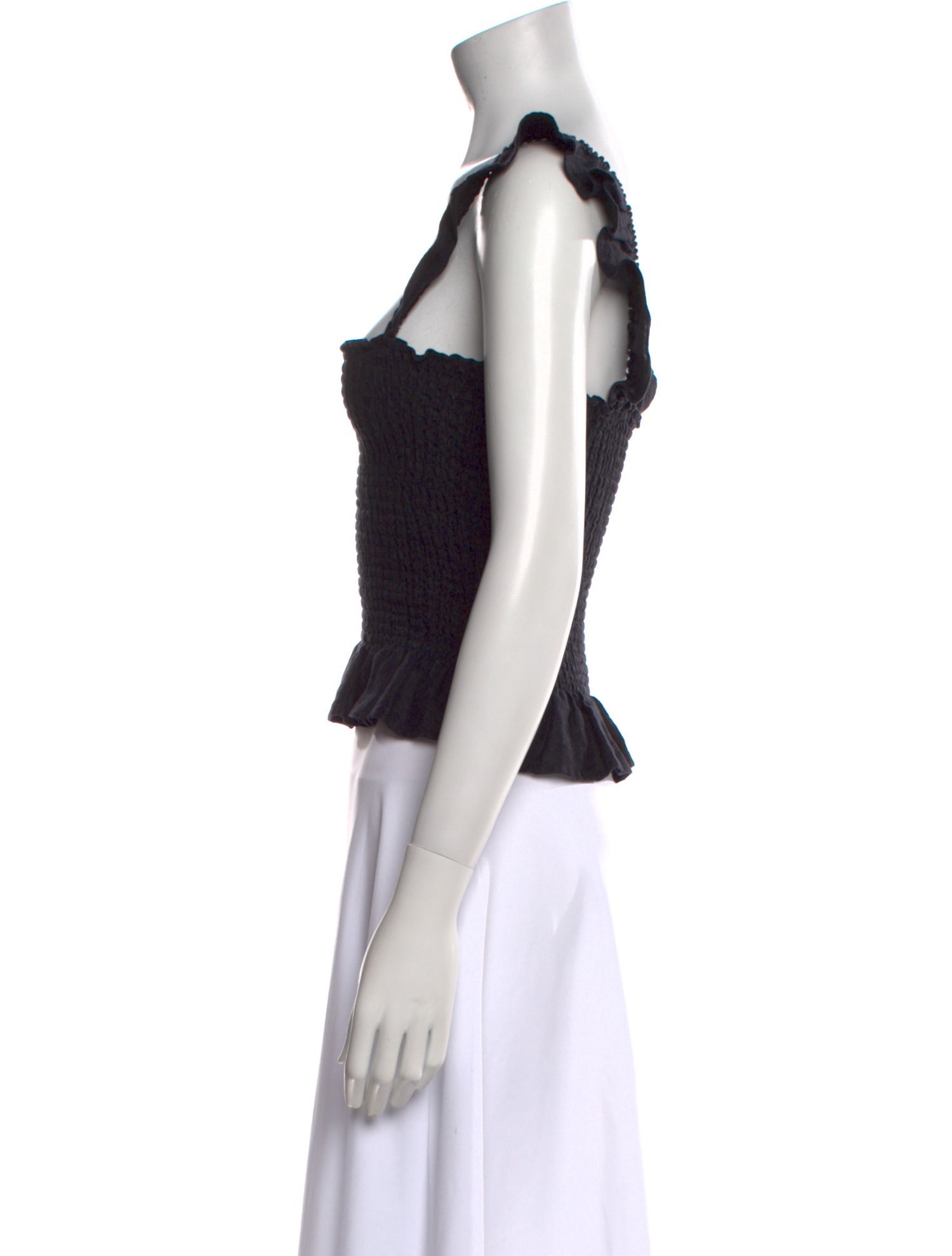 Reformation Linen Square Neckline Crop Top