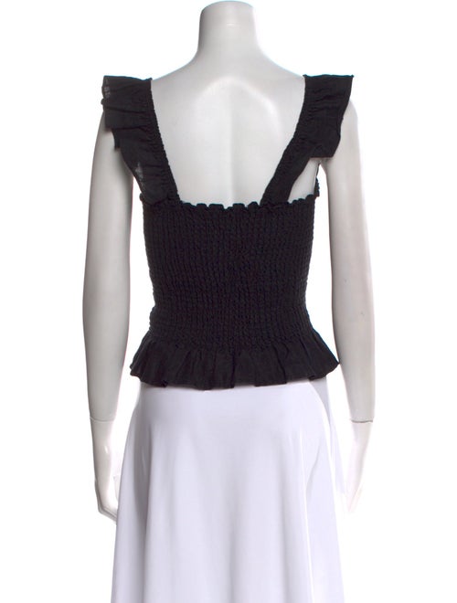 Reformation Linen Square Neckline Crop Top