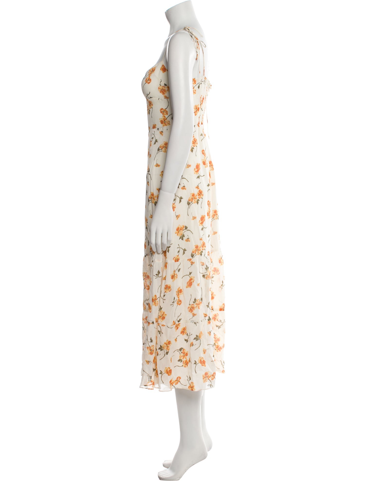 Reformation Floral Print Long Dress