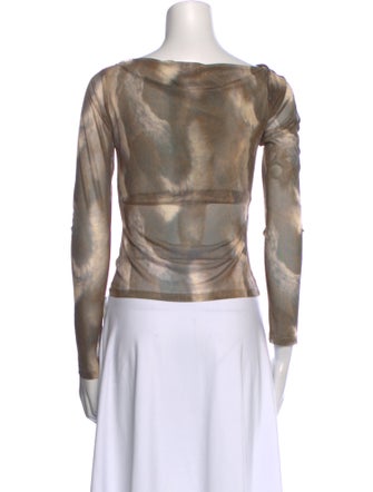 Reformation Cowl Neck Long Sleeve Top